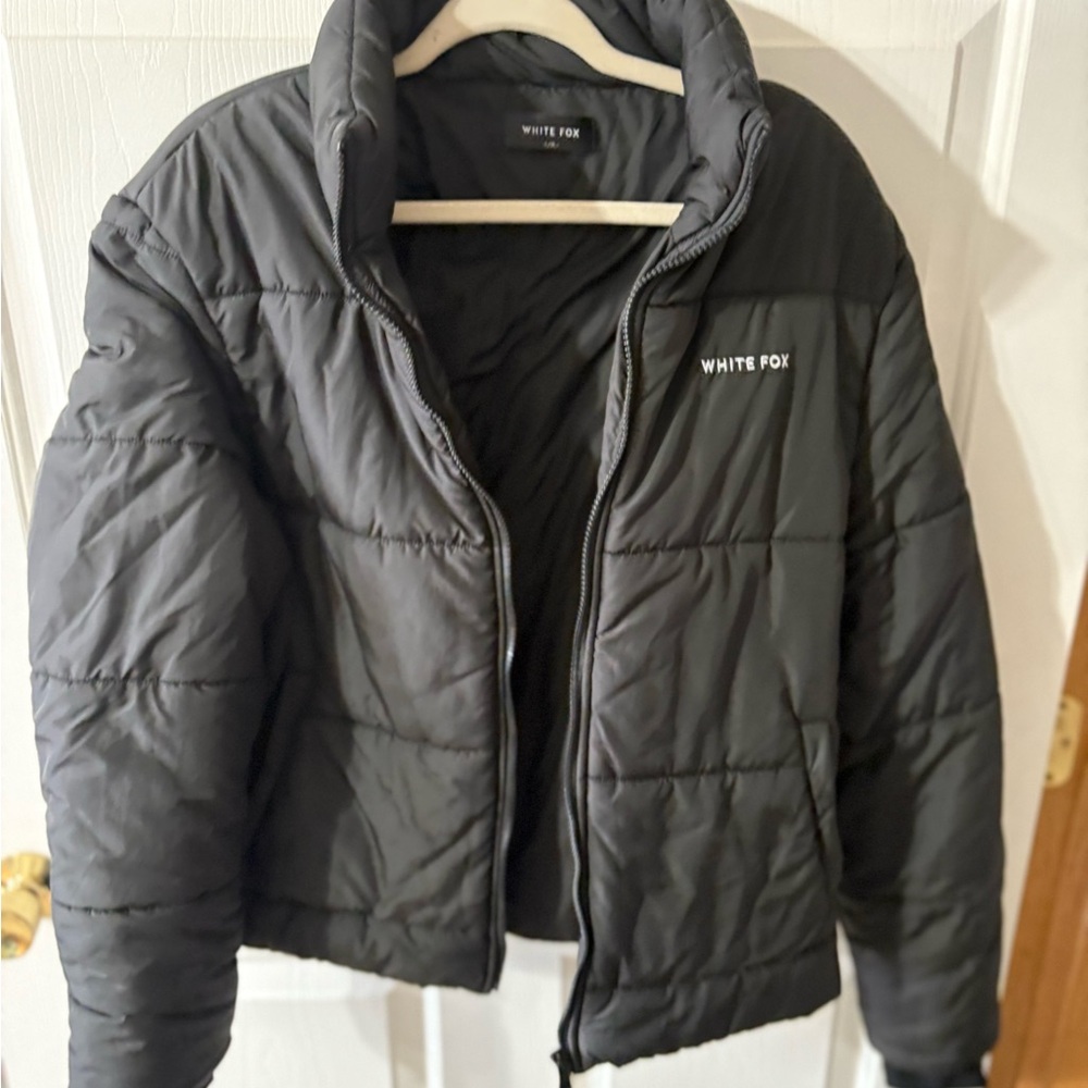 White Fox Boutique Black Bomber Jacket